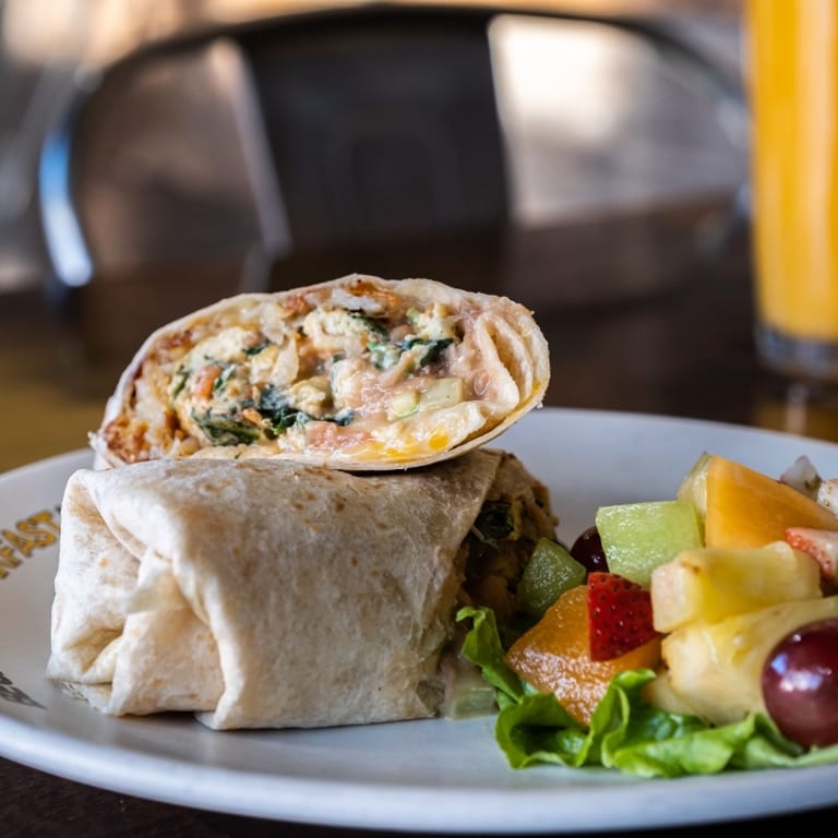 Indulge in our banana pancakes
